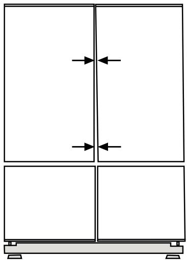 BEKO GNE114631X - Spalt zwischen den Türen anpassen - 1