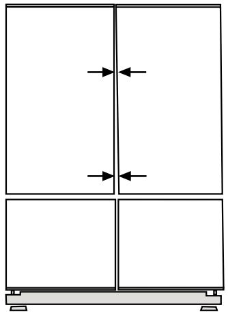 BEKO GNE114631X - Adjusting the gap between the upper door - 1
