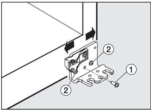 MIELE KFN 14943 - Remounting the door handles: - 2
