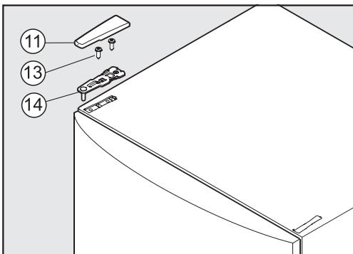 MIELE KFN 14943 - Mounting the top door of the appliance: - 1