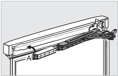 MIELE KFN 14943 - Mounting the top soft-close mechanism: - 2