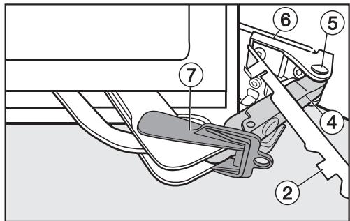 MIELE KFN 14943 - Mounting the bottom door of the appliance: - 6
