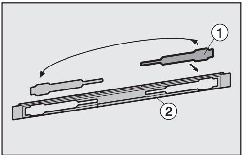 MIELE KFN 14943 - Mounting the top soft-close mechanism: - 1