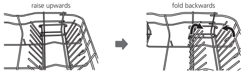 EDESA EDB-4590-I - Folding back the rack shelves - 1