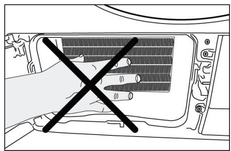 ESSENTIELB ESLHP8-2B - Ne nettoyez pas le condenseur à mains dues car vous pourriez vous blesser. - 1