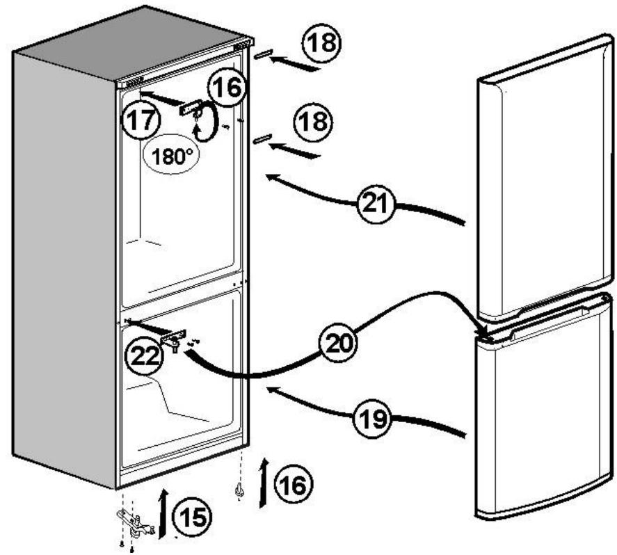 BEKO RCNA355K20W - Reversing the doors - 2