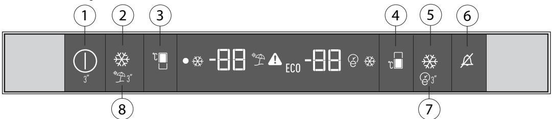 BEKO BCNA275E31SN  -  BCNA275E4FN - Kezelópanel - 1