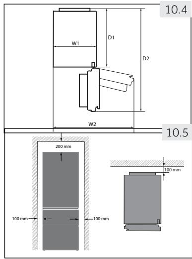 HAIER CFE735CSJ - Spazio minimo per la ventilazione - 1