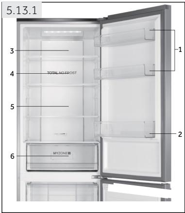 HAIER CFE735CSJ - Tárolás a hűtőszekrényben - 1