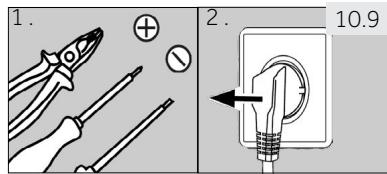 HAIER CFE735CSJ - Aufstellungsschritte (Abb. 10.9): - 1