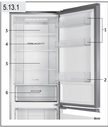 HAIER CFE735CSJ - Αποθήκευση στο θάλαμο συντήρησης - 1