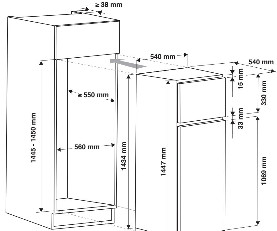 INDESIT IN D 2040 AA - Flush-mounted installation - 1