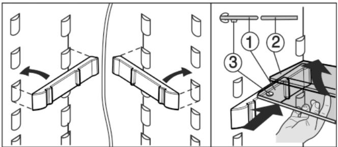 LIEBHERR CBNESF 3733A - Utiliser la tablette de rangement composée de deux parties - 1