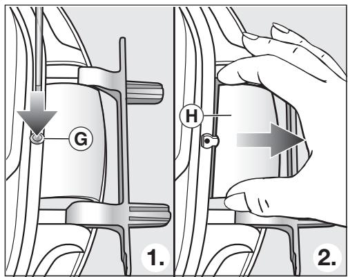 MIELE TWR780WP - Démonter la charnière de porte - 1
