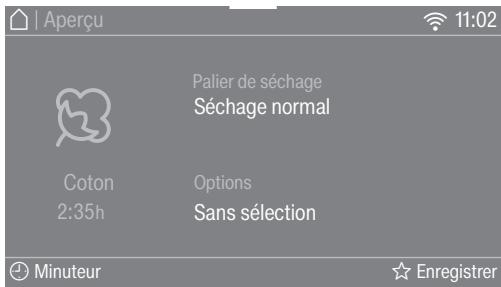 MIELE TWR780WP - Sélectionner le palier de séchage - 1