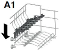 HOOVER HDSN2D620PX - Using the upper basket - 2