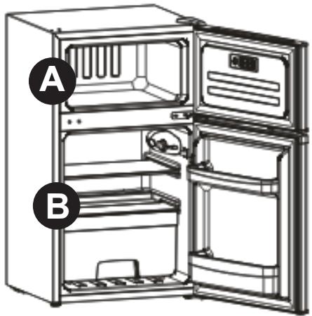 OCEANIC 2DT70B - How to arrange the drawers, bins and shelves so that the energy is used as rationally as possible by the apparatus. - 1