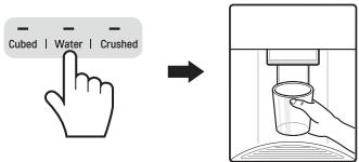 LG GMX960MTAZ - Utilisation du distributeur d'eau et de glace - 1