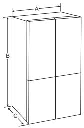 LG GMX960MTAZ - Dimensions and Clearances - 1