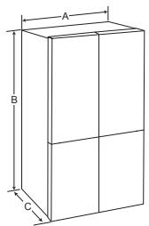 LG GMX960MTAZ - Dimensions et dégagements - 1