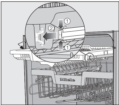 MIELE G 5210 U - Removing the cutlery tray (if present) - 1