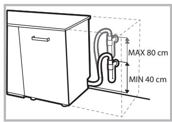HOTPOINT LSTF 7B019 - Connecting the water outlet hose - 2