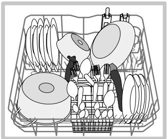 HOTPOINT LFF7 8H14 X EU - Panier inférieur et panier à couverts - 1