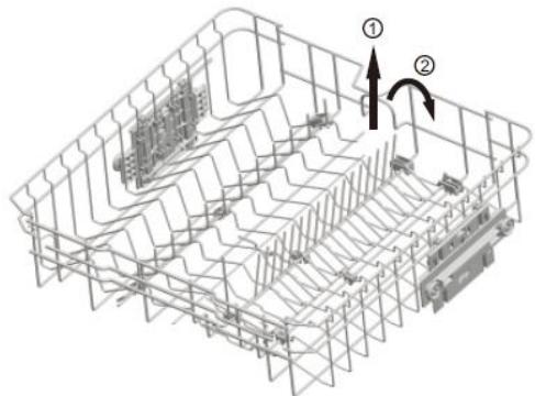 SCHNEIDER SCDW1542IDBM - Supports pliants du panier supérieur/inférieur - 1