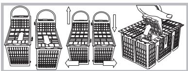 SCHOLTES LPE 14-308 A+ IX - Cutlery basket - 1