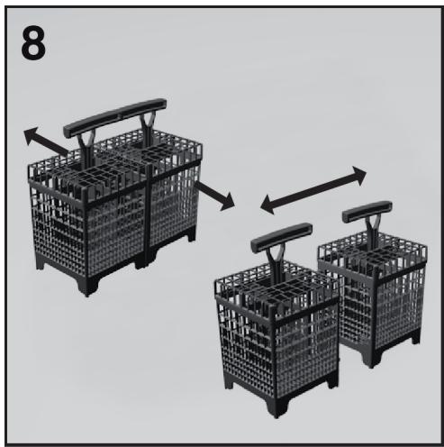 HOOVER HDPN 4S622PW - Cutlery basket (fig. 8) - 1