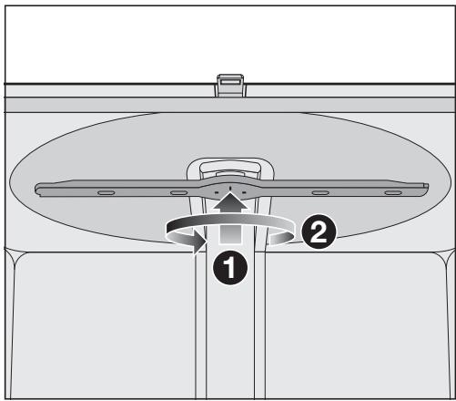 MIELE G 5050 VI - Retirer le bras de lavage supérieur - 1