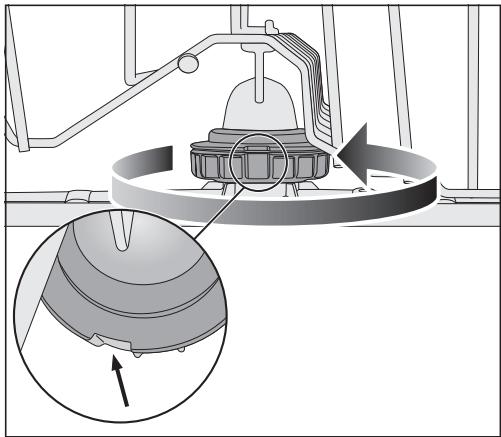MIELE G 5050 VI - Monter le bras de lavage intermédiaire - 1