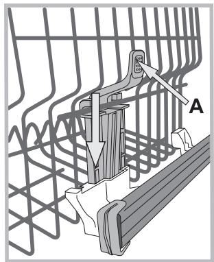 HOTPOINT LTB 6M019 - The height of the upper rack should be adjusted WHEN THE RACK IS EMPTY. - 1