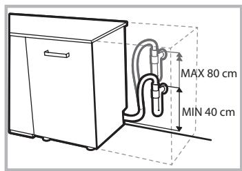 HOTPOINT LTB 6M019 - Connecting the water outlet hose - 2