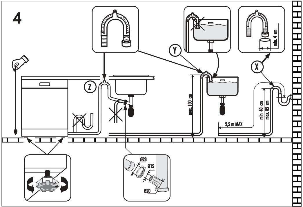 HOOVER VISION ONE HOD 5 - Raccordement à la vidange - 1
