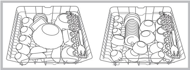 HOTPOINT LKF 7148X FR/HA.R - Loading examples for the upper rack - 1