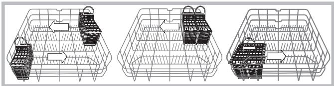 HOTPOINT LKF 7148X FR/HA.R - Cutlery basket positioning examples - 1