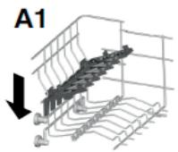 HOOVER H-DISH 300 - Utilisation du panier supérieur - 2