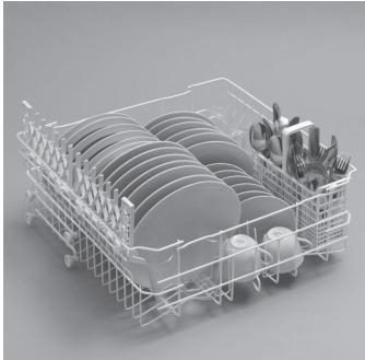 HOOVER H-DISH 300 - Utilisation du panier supérieur - 6
