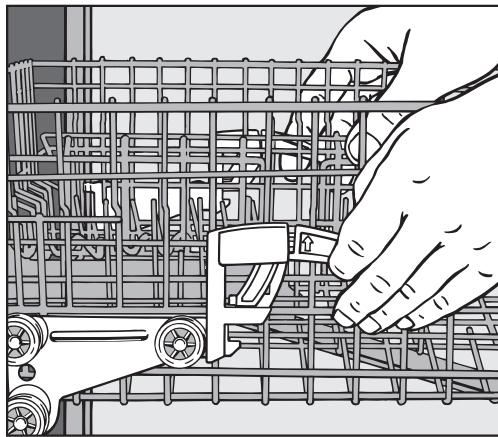 MIELE G 6230 SC - Réglage du panier supérieur - 1