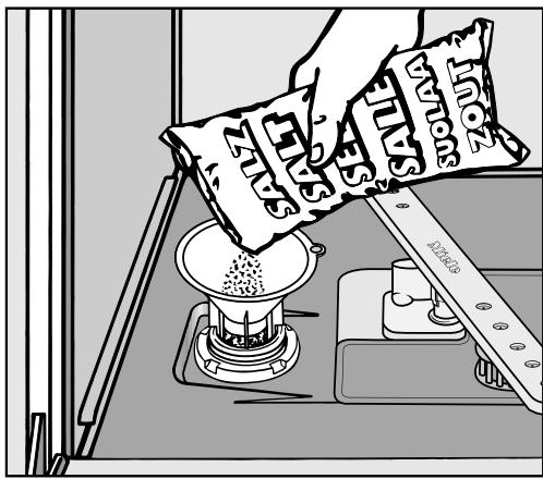 MIELE G 6230 SC - Ajouter du sel régénérant - 1