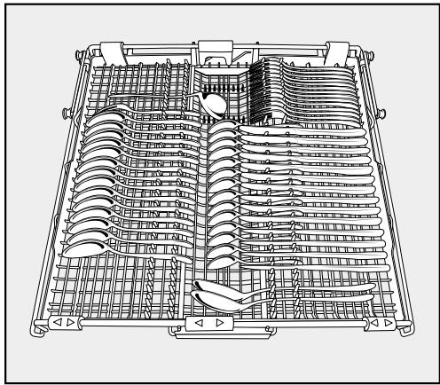 MIELE G 6230 SC - Disposition de la vaisselle et des couverts - 2