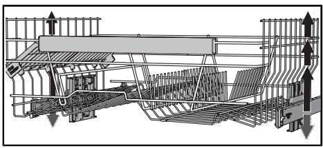 HISENSE HS661C60W - HS661C60XUK - Raising and lowering the upper basket - 1