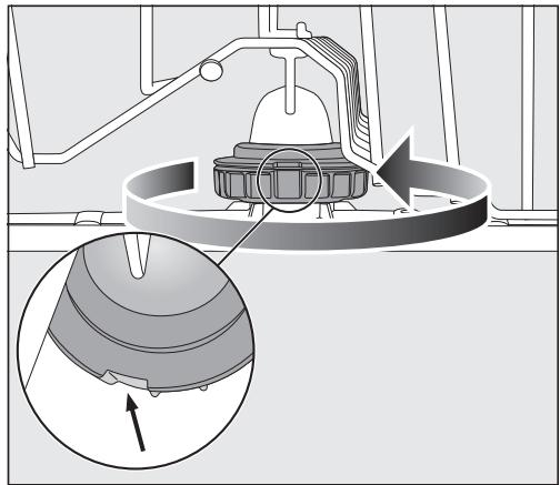 MIELE G7460 SCVI  -  G 7460 SCVi AutoDos - Monter le bras de lavage intermédiaire - 1