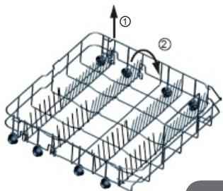 HISENSE HV603D40 - Upper/Lower basket Folding racks - 2