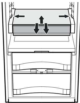 LIEBHERR IKBC 3454 - Modifier la hauteur de la surface de rangement en deux parties - 2