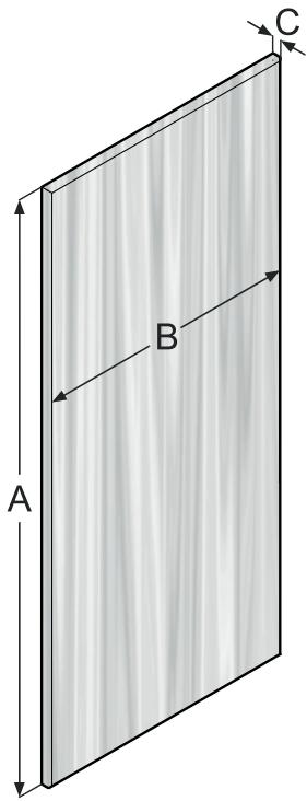 LIEBHERR IKBC 3454 - Dimensions de panneau de porte à bord rentré - 1