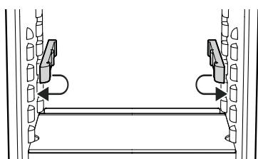 LIEBHERR IKBC 3454 - Modifier la hauteur de la surface de rangement en deux parties - 1