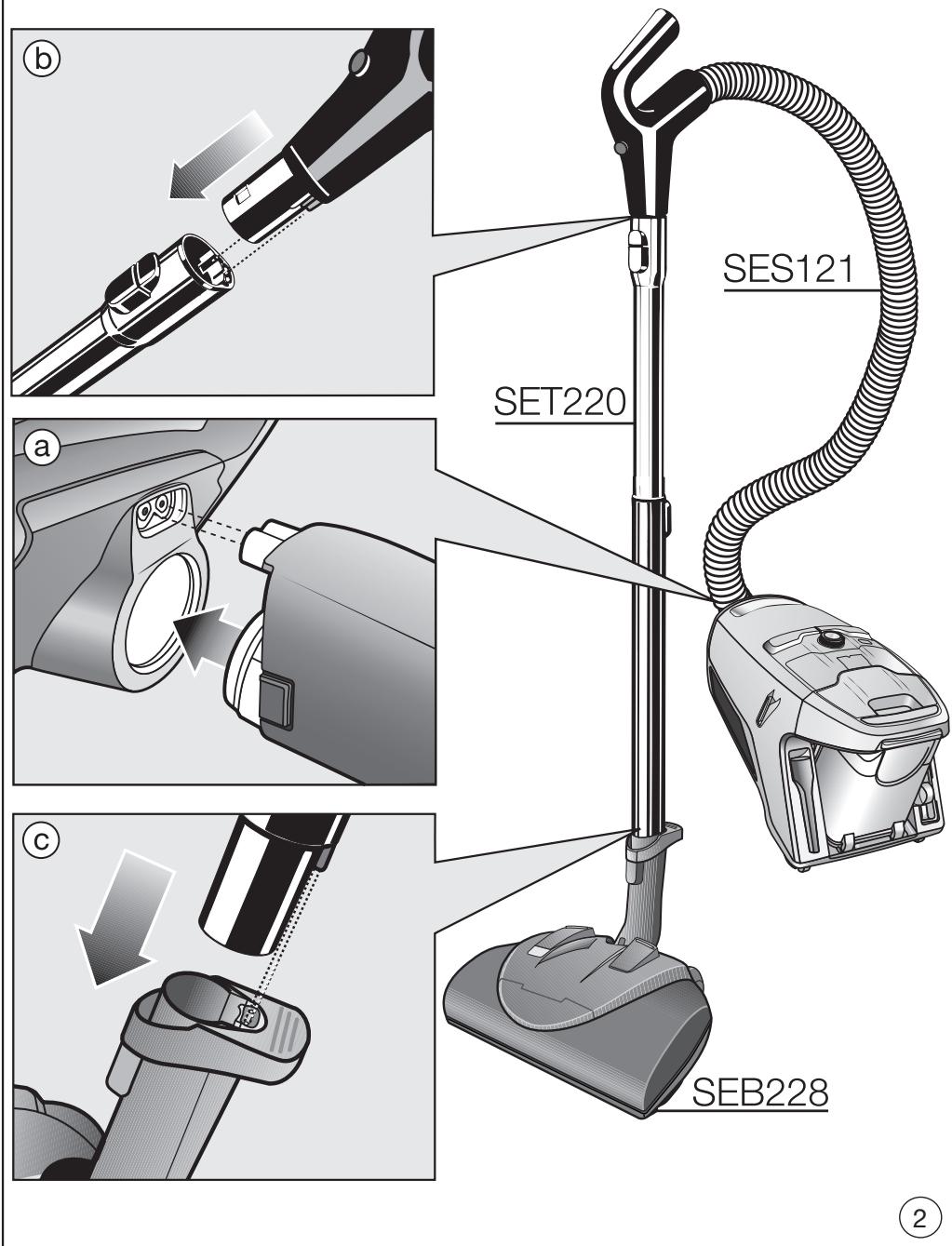 MIELE Blizzard CX1 Comfort EcoLine - SKMP3  -  Blizzard CX1 Electro EcoLine - SKCP3 - Iplik ve saclarin temizlenmesi (Sekil 5) - 2