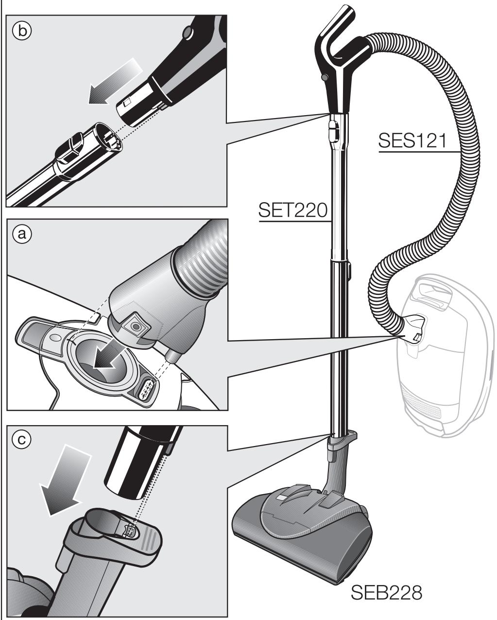 MIELE Blizzard CX1 Comfort EcoLine - SKMP3  -  Blizzard CX1 Electro EcoLine - SKCP3 - Iplik ve saclarin temizlenmesi (Sekil 5) - 3